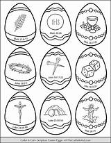 Resurrection Scripture Outs Thecatholickid Egg Risen Alleluia sketch template