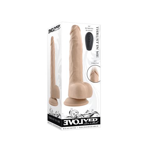evolved thrust in me remote controlled thrusting and vibrating dildo
