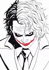 Joker Heath Ledger Coringa Pencil Erwachsene Getdrawings Wonder Adulti sketch template
