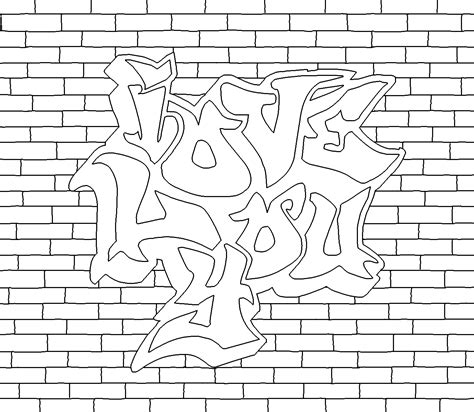 graffiti word coloring pages  coloring pages  word love
