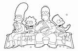 Coloring Simpsons Pages Colouring Family Simpson Print Cartoon Printable Bart Picolour Lisa sketch template