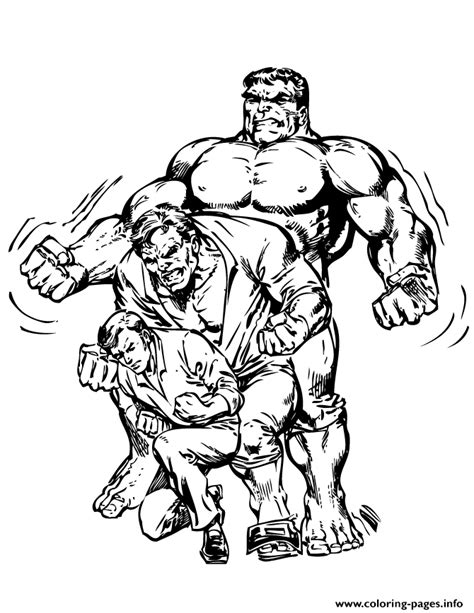 printable coloring page hulk bruce banner  coloring page