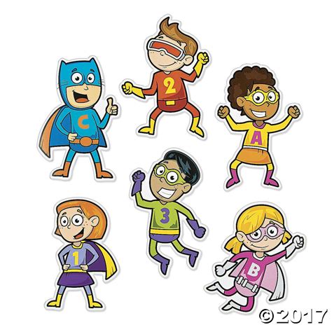 superhero bulletin board cutouts orientaltradingcom superhero