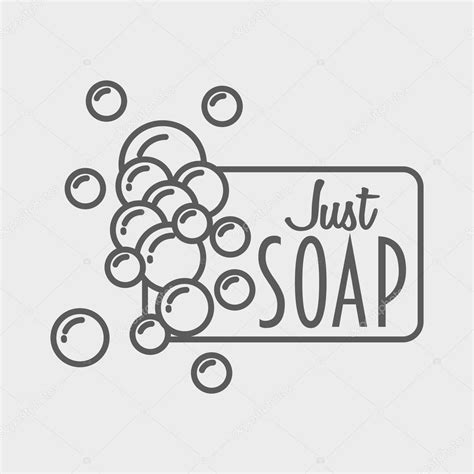 soap logo badge  label design template  foam stock vector image