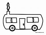 Camper Rv Trailer Coloring Pages Motorhome Campers Colormegood Transportation sketch template