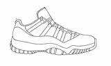 Jordan Drawing Shoe Shoes Vans Air Draw Low Coloring Easy Sneaker Concord Drawings Stencil Paintingvalley Below Comment sketch template