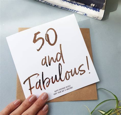 Fifty And Fabulous 50th Birthday Card For Her By Rich
