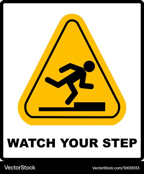 step sign royalty  vector image