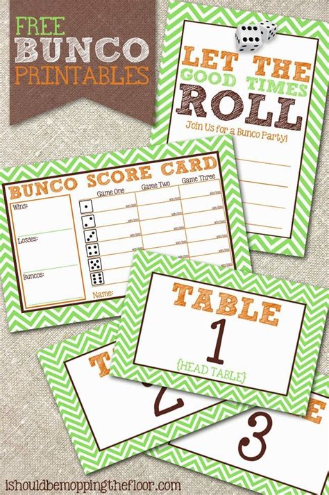 bunco printables includes invitation scorecards  table tents