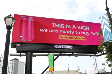 billboards    atlanta save tab soda