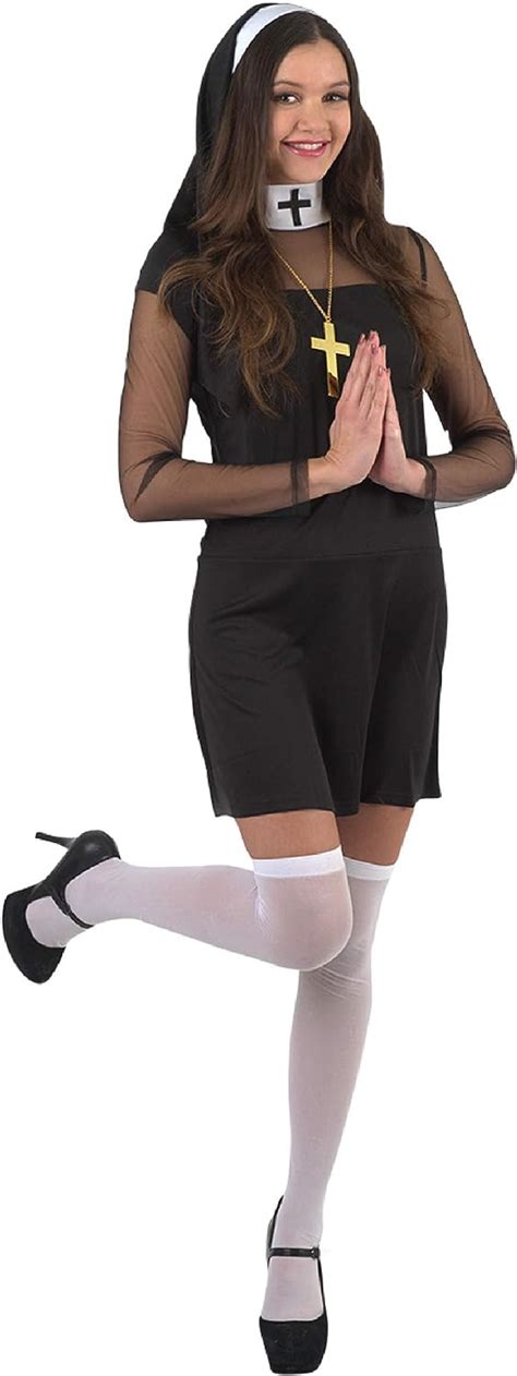 sexy sister naughty nun women s costume black clothing