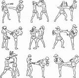 Muay Thai Moves Martial Mma Muaythai Training Boxe Kampfsport Movimientos Tricks Boran sketch template