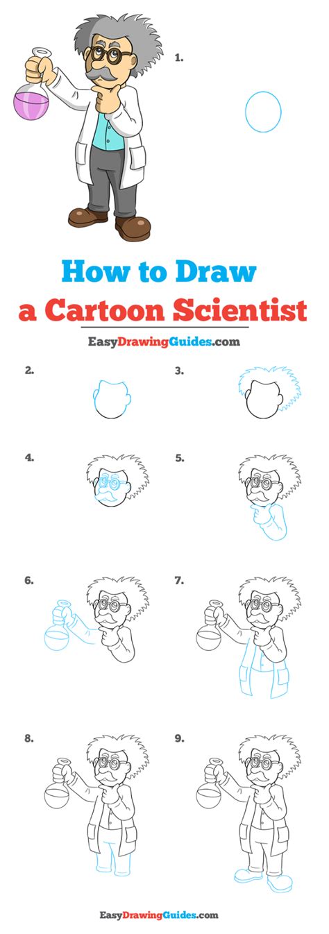 draw  cartoon scientist drawing tutorials  kids easy