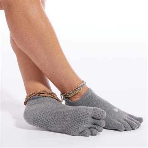 slip yoga toe socks mottled grey decathlon