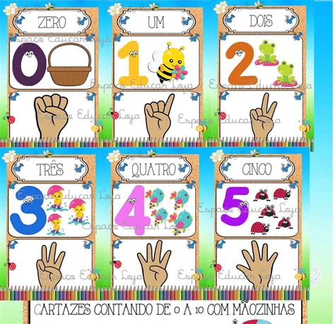 educacao infantil cartazes numeros  quantidades espaco educar