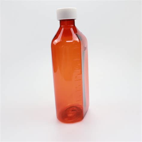 6ml120ml 240mlplastic Liquid Medicine Bottle Amber Plastic 12 16 Oz