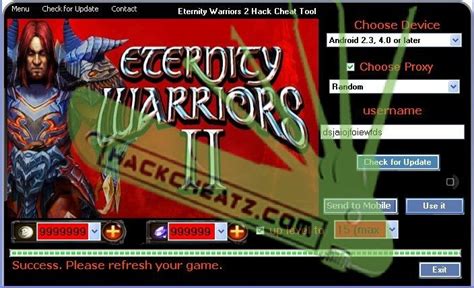 eternity warriors  hack cheat tool generator  android ios cheating eternity warrior