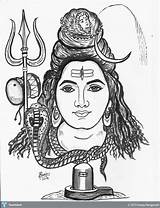 Bhagwan Shiva sketch template