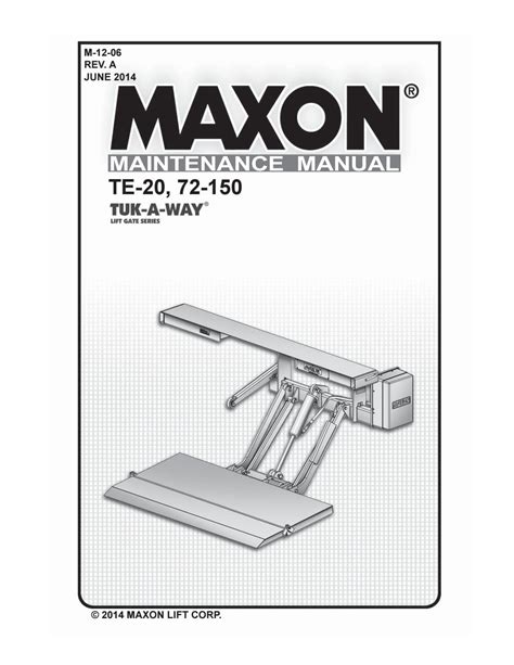 maxon   te  liftgate parts manual   liftgate parts  issuu