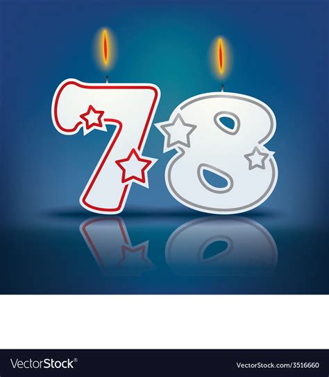 birthday candle number  royalty  vector image