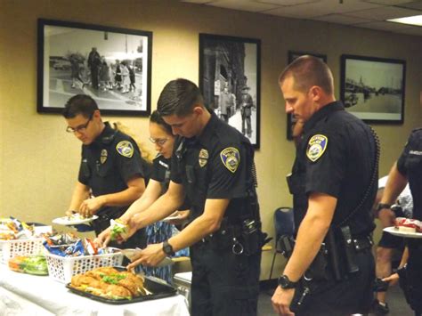 group serves food  stockton police officers  show  support