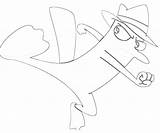 Platypus Coloring Perry Getdrawings Pages sketch template
