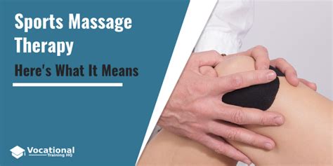 Sports Massage Therapy Here S What It Means In 2020