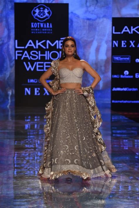 Dia Mirza Walks The Ramp At Lakme Fashion Week 2020