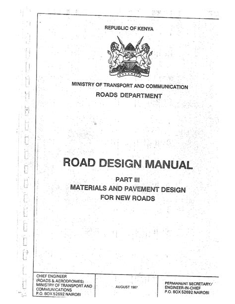 road design manual part iii materials pavement design civil engineering uon studocu