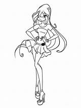 Pages Winx Coloring Bloom Club sketch template