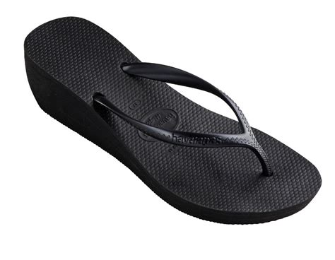 havaianas women`s flip flops high fashion black hot wedge sandal 2 1 2