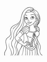 Coloring Tangled Pages Rapunzel Disney Getcoloringpages Print Source sketch template