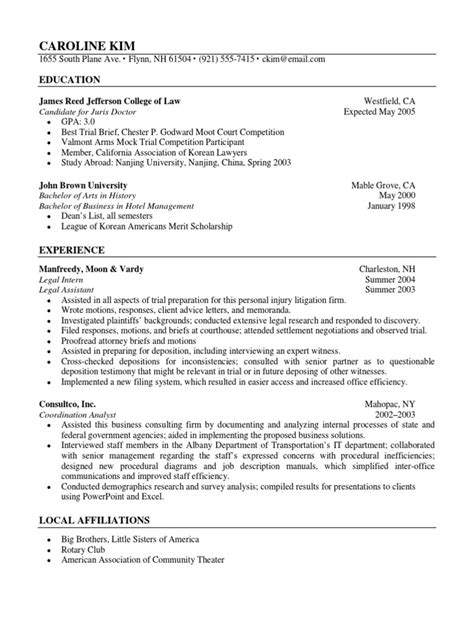 law student resume sample deposition law lawyer