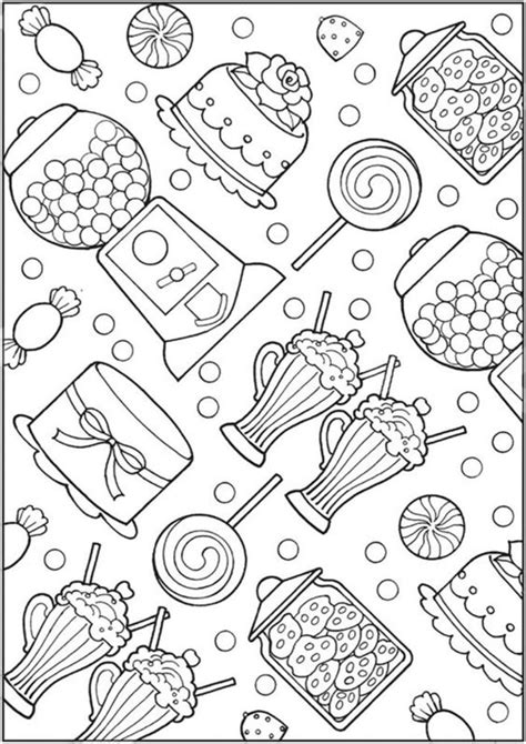 printable candy coloring pages