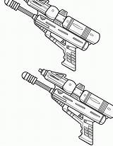 Coloring Nerf Gun Pages Popular sketch template