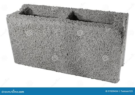 concrete grey block  building isolated stock photo image