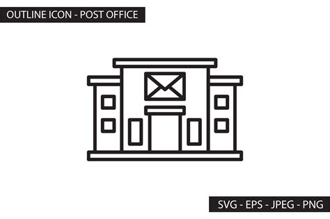 post office outline icon graphic  sikey studio creative fabrica