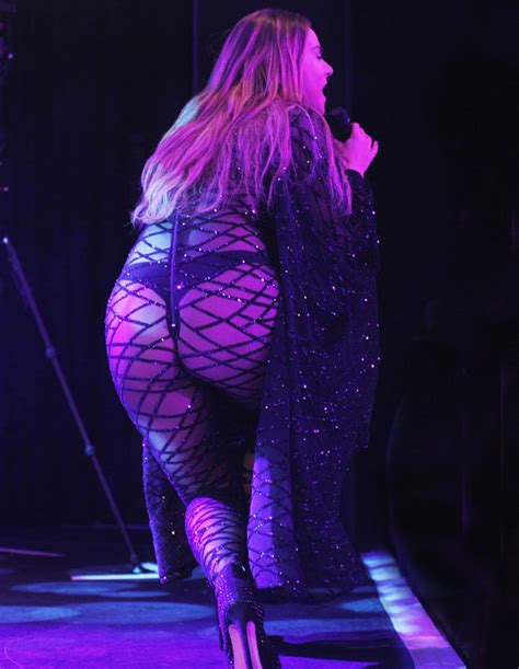 pop performance or strip show jojo exposes all in mesh body suit at