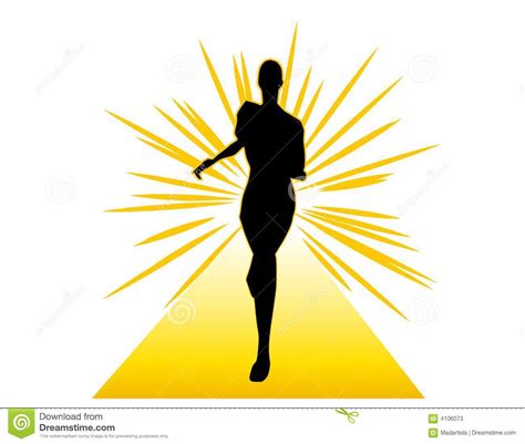 fitness woman running on gold track stock illustration illustration of clipart logo 4106073