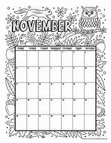 Coloring Calendar November Kids Pages Printable Template Calender Blank December Monthly Choose Board Visit Excel Woojr sketch template