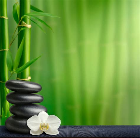green bamboo massage