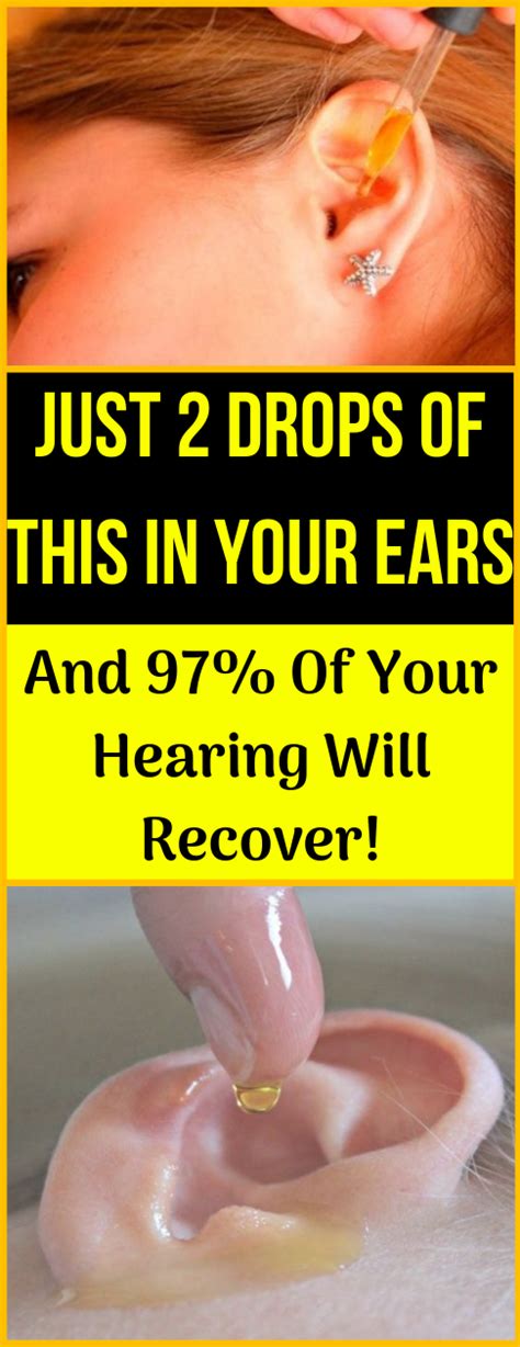 Just 2 Drops In Your Ears Of Your Hearing Recovers Home Made Remedy