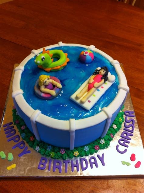Pool Party Cake Pool Party Cakes Pool Birthday Cakes Pool Cake
