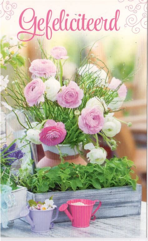 felicitatiekaartjes met bloemen voor lieve vrouwen