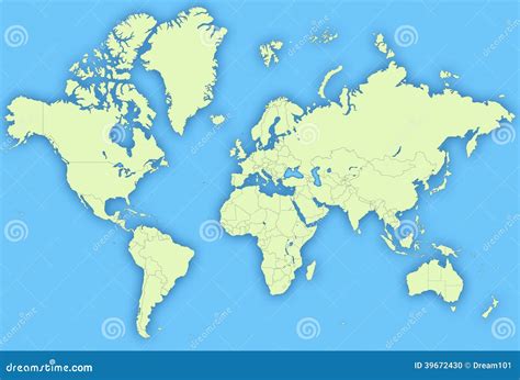 world map stock illustration illustration  outlines