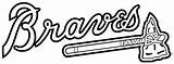 Braves Atlanta Coloring Pages Baseball Logo Printable Cricut Sports Brave Choose Board Print sketch template