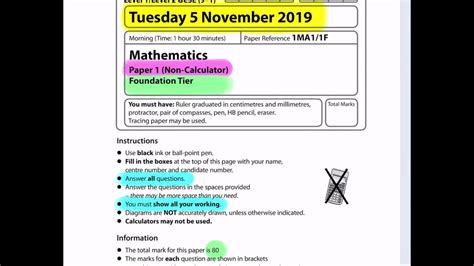 edexcel gcse maths foundation  paper   video solutions www