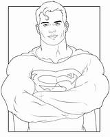 Superman Cavill sketch template