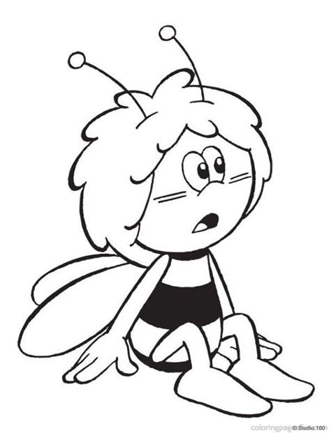 maya  bee coloring pages   printable coloring pages bee