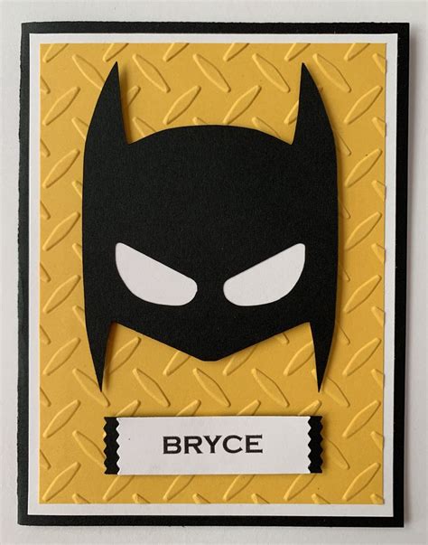 handmade personalized batman birthday card boy  girl party
